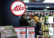 Отдел алкоголя сети Алко (Alko)