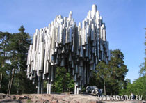 Памятник Сибелиусу в центре Хельсинки